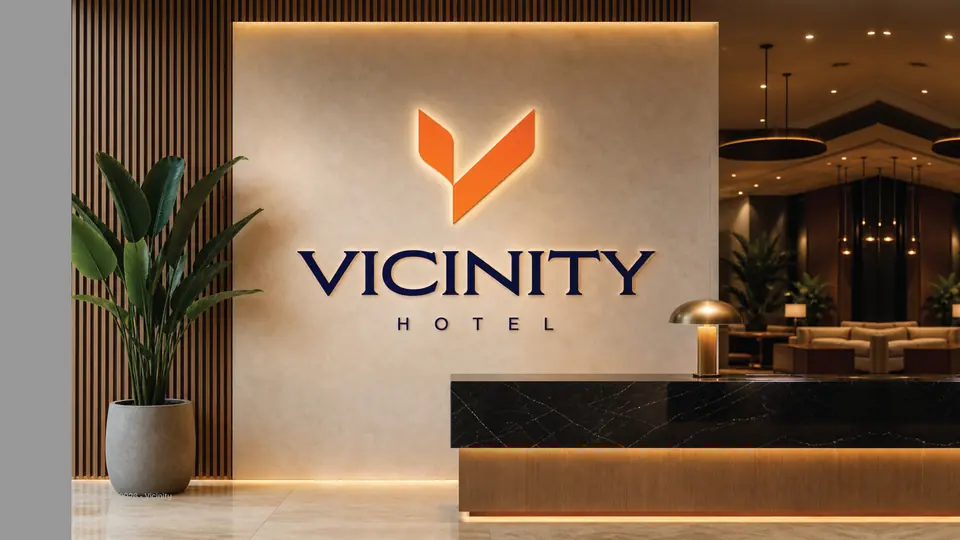 Vicinity Hotel: Lobby sign
